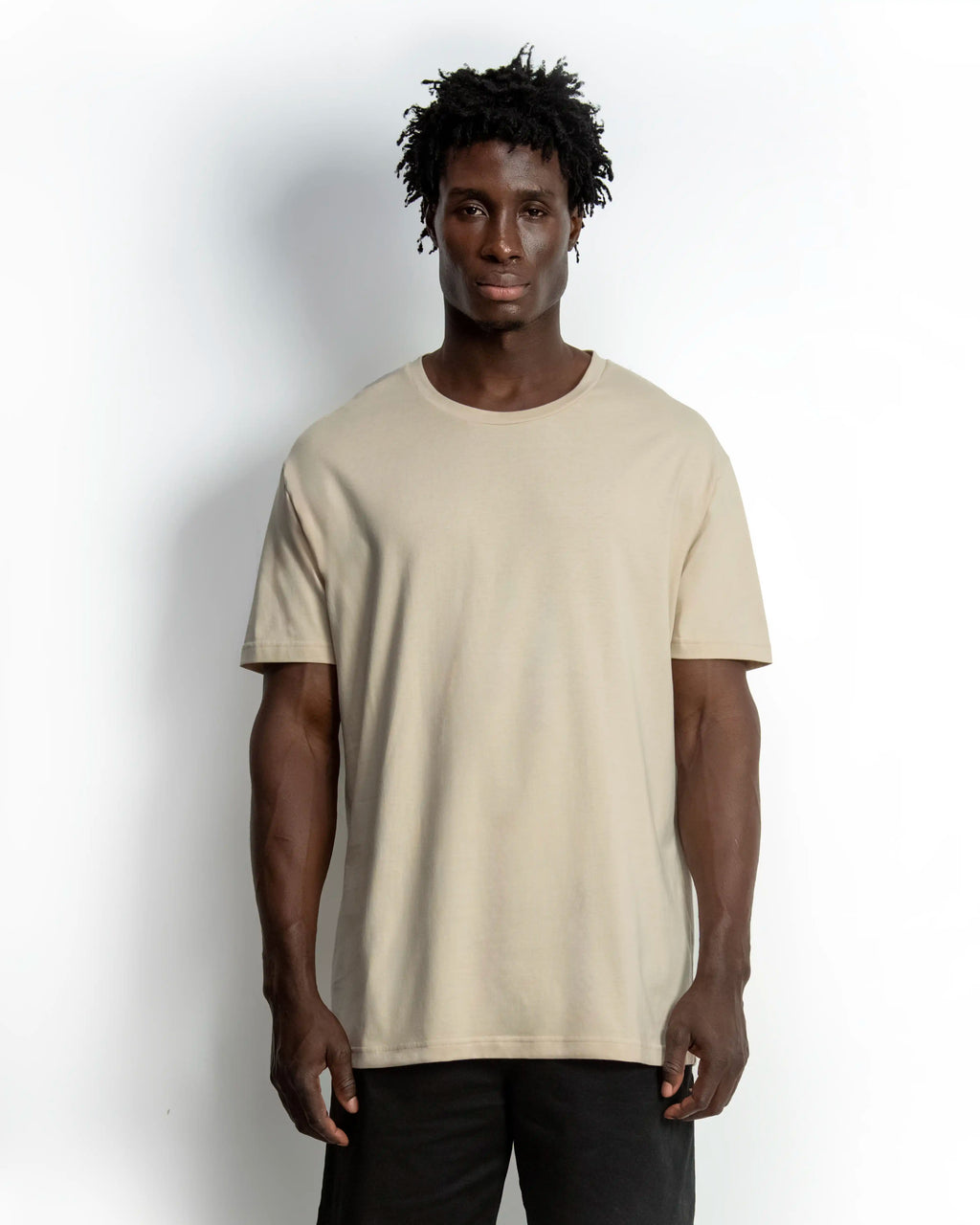 Men's Cotton Tee Regular Fit - Beige