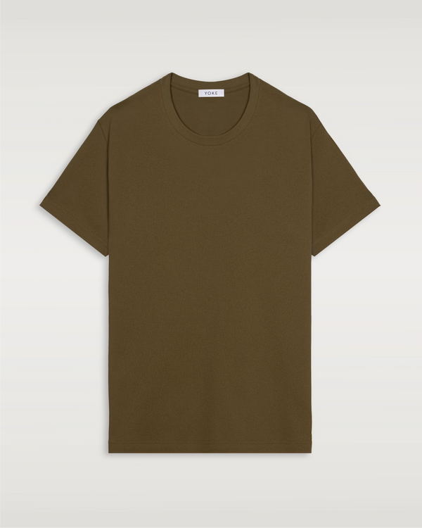 Men's  Cotton Tee Regular Fit - Burn Grass Brown